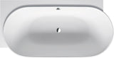DURAVIT Luv Eckbadewanne 1850x950 mm Mineralguss Weiß Matt – 2 Rückenschrägen, Ecke links