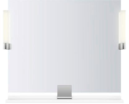 DURAVIT Sivida Spiegelablage 800x115x35mm Chrom/Weiß Matt – Montage unter Spiegel inkl. Befestigungsmaterial