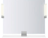 DURAVIT Sivida Spiegelablage 800x115x35mm Chrom/Weiß Matt – Montage unter Spiegel inkl. Befestigungsmaterial
