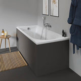 DURAVIT D-Neo Badewanne 1500x750 mm Einbauversion Weiß mit Überlauf und 1 Rückenschräge