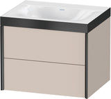 DURAVIT XViu c-bonded Waschtischset 600 mm wandhängend mit 2 Schubkästen und Tip-on-Technik