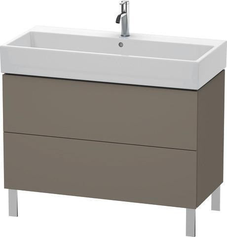 Duravit L-Cube Waschtischunterbau 984 mm Amerikanisch Nussbaum mit Tip-On-Technik