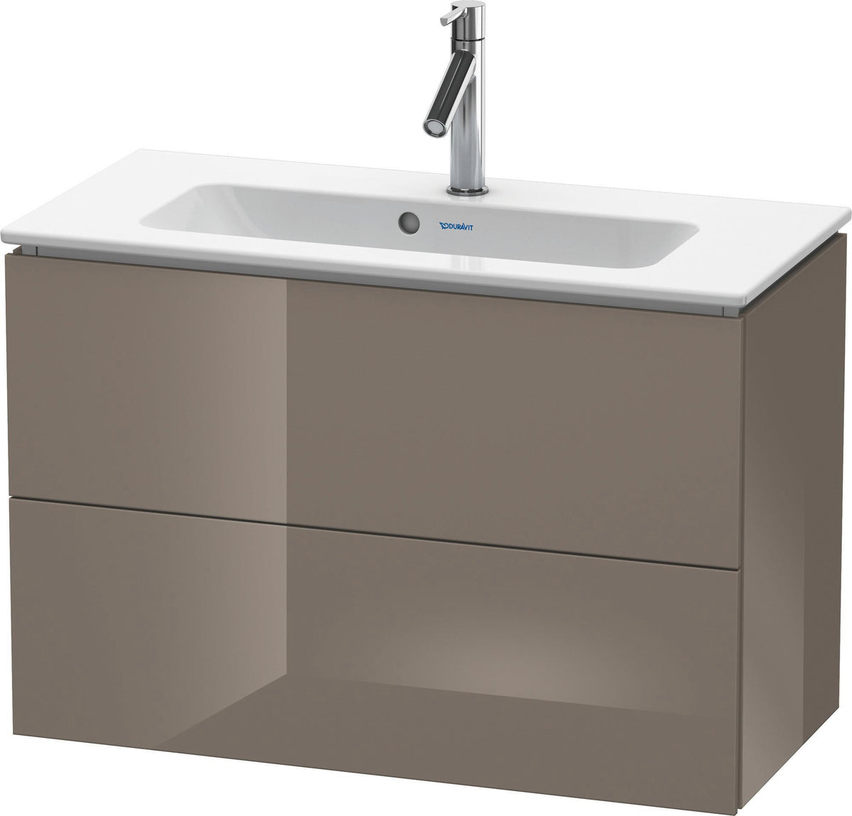 DURAVIT L-Cube Waschtischunterbau 820 mm weiß matt mit 2 Schubkästen und Tip-On-Technik