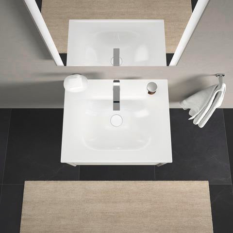 DURAVIT Viu Möbelwaschtisch 630 mm Weiß mit Überlauf und 1 Hahnloch