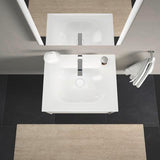 DURAVIT Viu Möbelwaschtisch 630 mm Weiß mit Überlauf und 1 Hahnloch