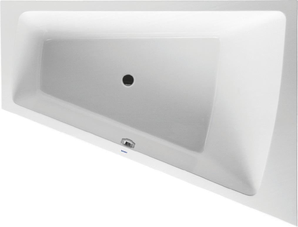 DURAVIT Paiova Badewanne 1700x1300 mm Einbau Trapezform weiß mit Rückenschräge rechts