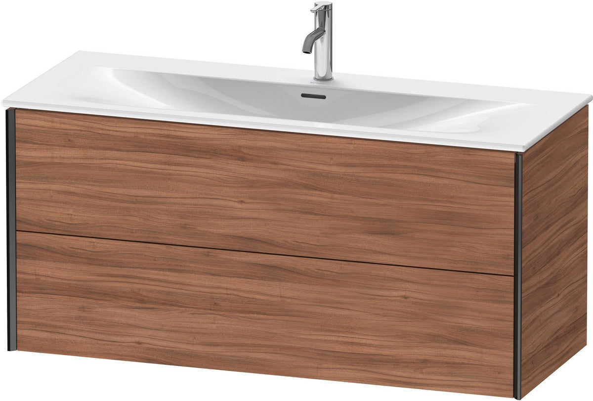 DURAVIT XViu Waschtischunterbau wandhängend 1210 mm, 2 Schubkästen, weiß matt – ohne Griff, mit Tip-On-Technik
