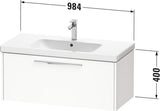 DURAVIT D-Code 2.0 Waschtischunterbau wandhängend 984 mm Weiß Hochglanz mit Auszug und Soft-Close