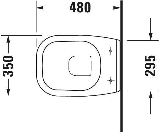 DURAVIT D-Code Wand-WC Compact 480 mm Tiefspüler weiß – Wandhängend