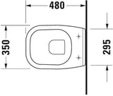 DURAVIT D-Code Wand-WC Compact 480 mm Tiefspüler weiß – Wandhängend
