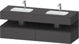 DURAVIT Qatego Studio F. A. Porsche Waschtischset 1600 mm mit Konsolenwaschtischunterbau, 2 Auszüge