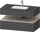 DURAVIT Qatego Einbauwaschtisch mit Konsolenwaschtischunterbau 1000 mm, 1 Auszug, antibakteriell