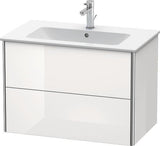 Duravit XSQUARE Waschtischunterbau 810 mm, 2 Schubkästen, s-matt, Eiche Ahorn, für ME by Starck