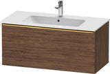 Duravit D-Neo Waschtischunterbau 1010 mm, 1 Auszug, Weiß Matt, Griff Bronze Gebürstet, Wandhängend