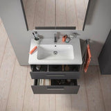 DURAVIT D-Code Spiegelschrank 800 mm mit LED-Beleuchtung, 2 Türen, Eiche Marmor