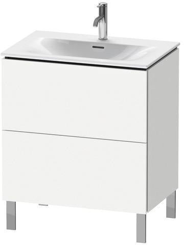 Duravit L-Cube Waschtischunterbau 720 mm weiß matt mit Tip-On-Technik und 2 Auszügen