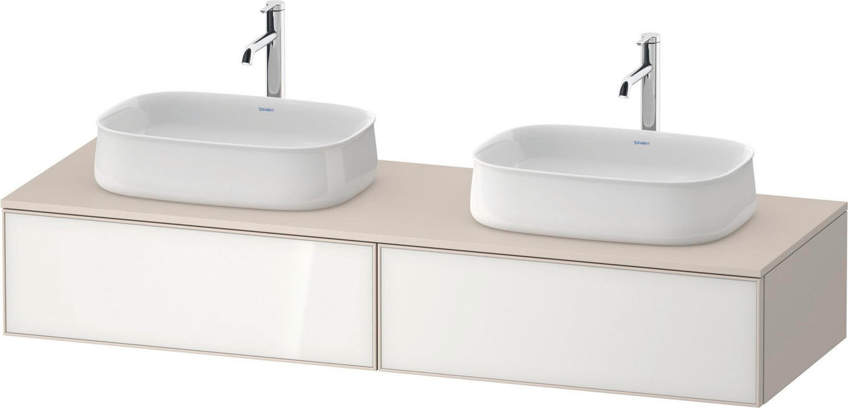 Duravit Zencha Konsolen-Waschtischunterbau 1600 mm Eiche Anthrazit mit 2 Auszügen