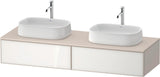 Duravit Zencha Konsolen-Waschtischunterbau 1600 mm Eiche Anthrazit mit 2 Auszügen