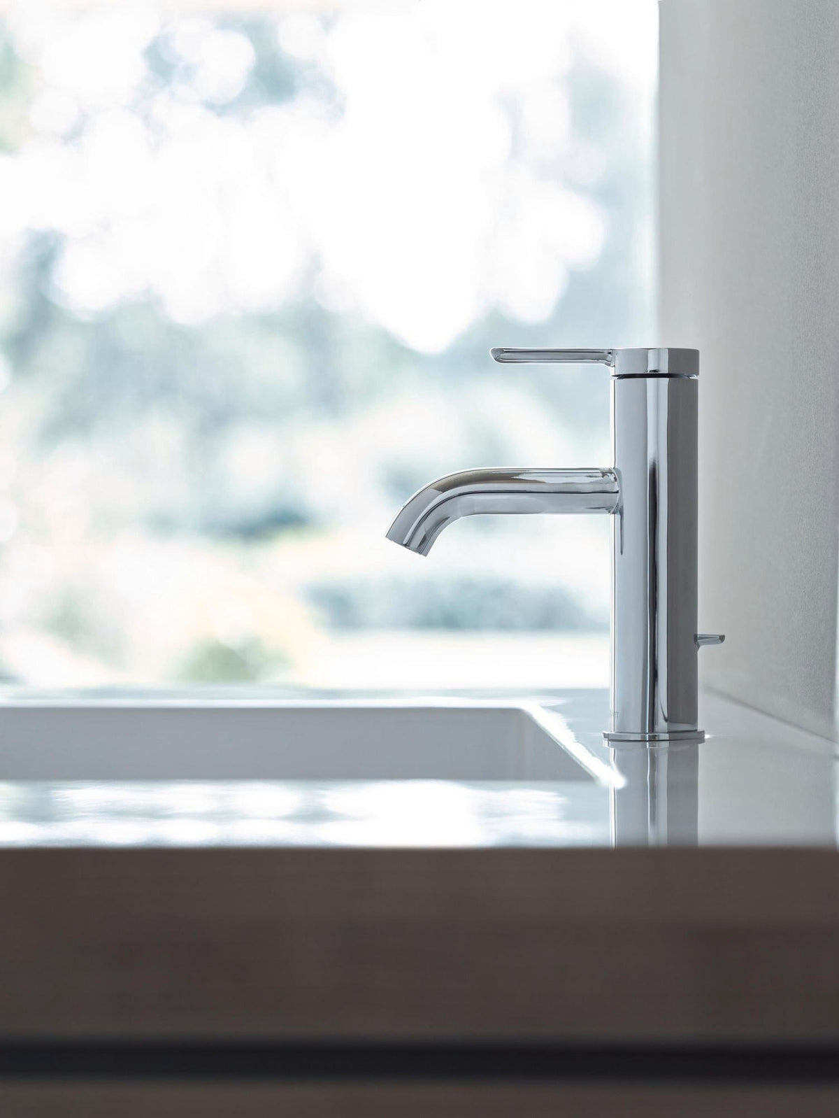 Duravit C.1 Einhebel-Waschtischmischer M mit Zugstange, Schwarz Matt