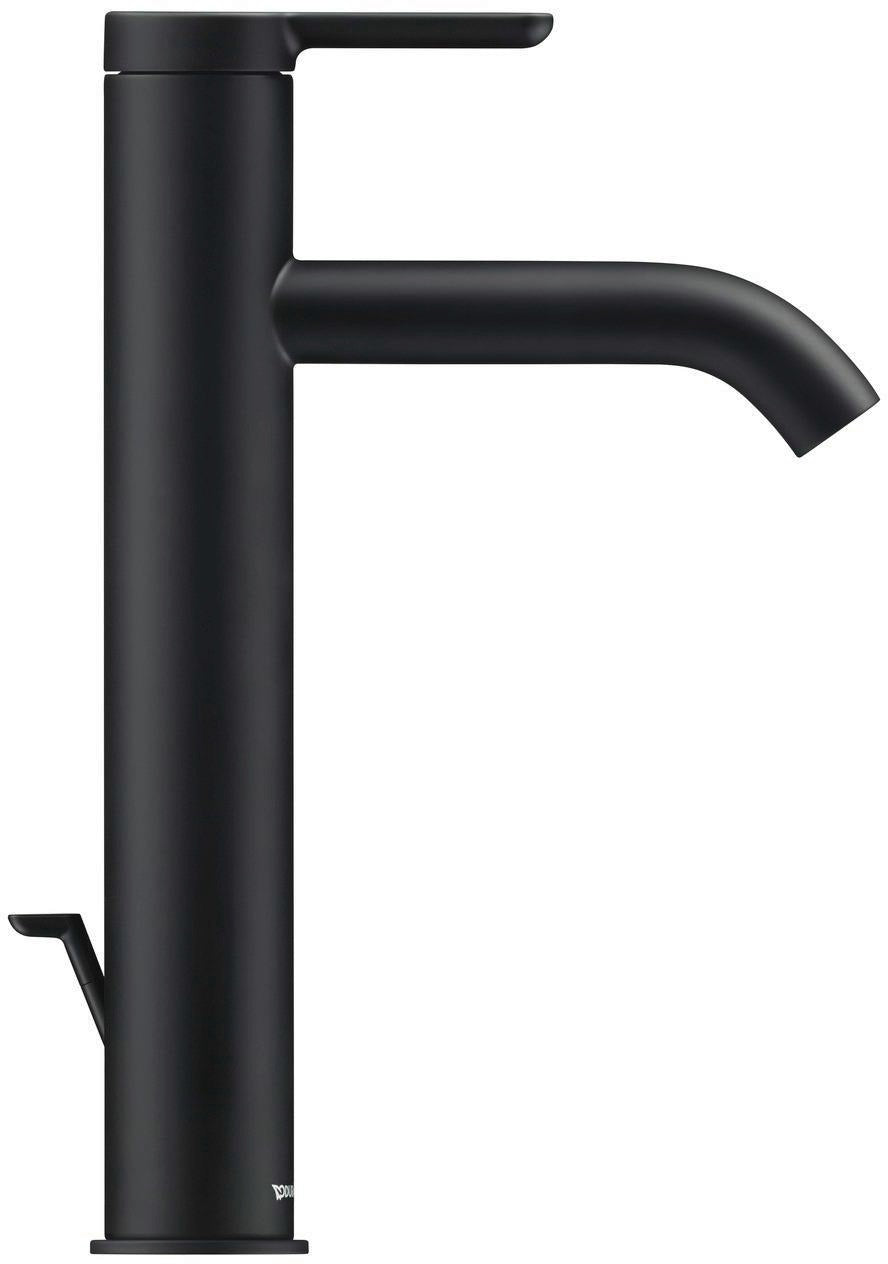 Duravit C.1 Einhebel-Waschtischmischer L mit Zugstange, Schwarz Matt