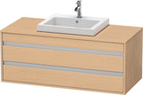 DURAVIT Ketho Waschtischunterbau wandhängend 1200 mm, 2 Schubkästen, weiß matt
