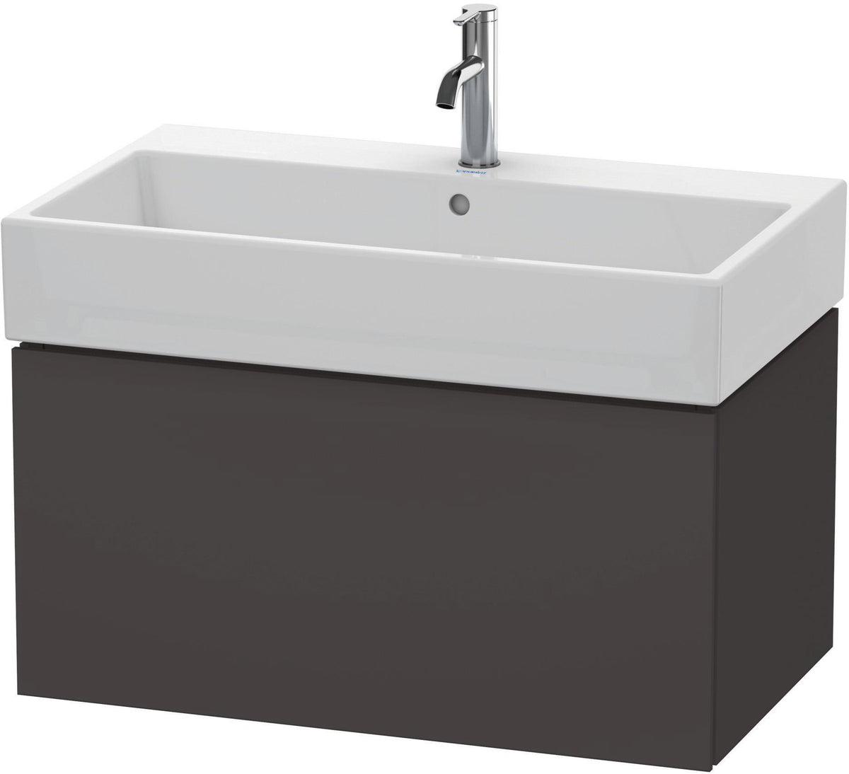 DURAVIT L-Cube Waschtischunterbau 784 mm, 1 Auszug, Weiß Matt, wandhängend, Tip-On
