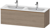 Duravit D-Neo Waschtischunterbau 1280 mm Eiche Terra Matt mit Bronze-Griff und Soft-Close