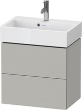 Duravit L-Cube Waschtischunterbau 584 mm taupe supermatt mit 2 Schubkästen und Tip-On-Technik