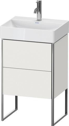 Duravit XSquare Waschtischunterbau COMPACT 491x484x390 mm weiß matt – 2 Auszüge, Fußgestell