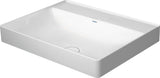 Duravit DuraSquare Aufsatzwaschtisch 600 mm, weiß, ohne Überlauf, mit Hahnlochbank – Design by Duravit