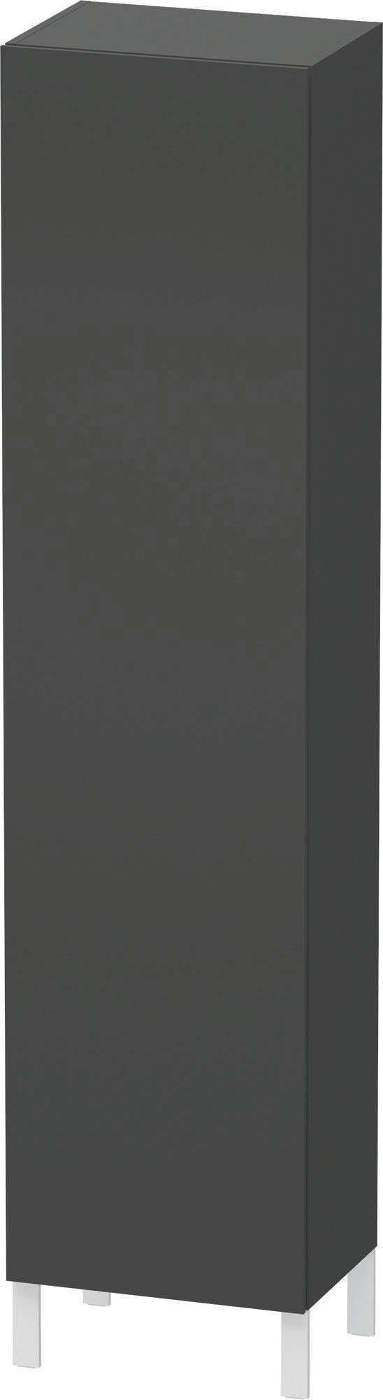 DURAVIT L-Cube Hochschrank 500 mm graphit matt, 1 Tür rechts, 2000 mm, wandhängend, mit Dämpfung