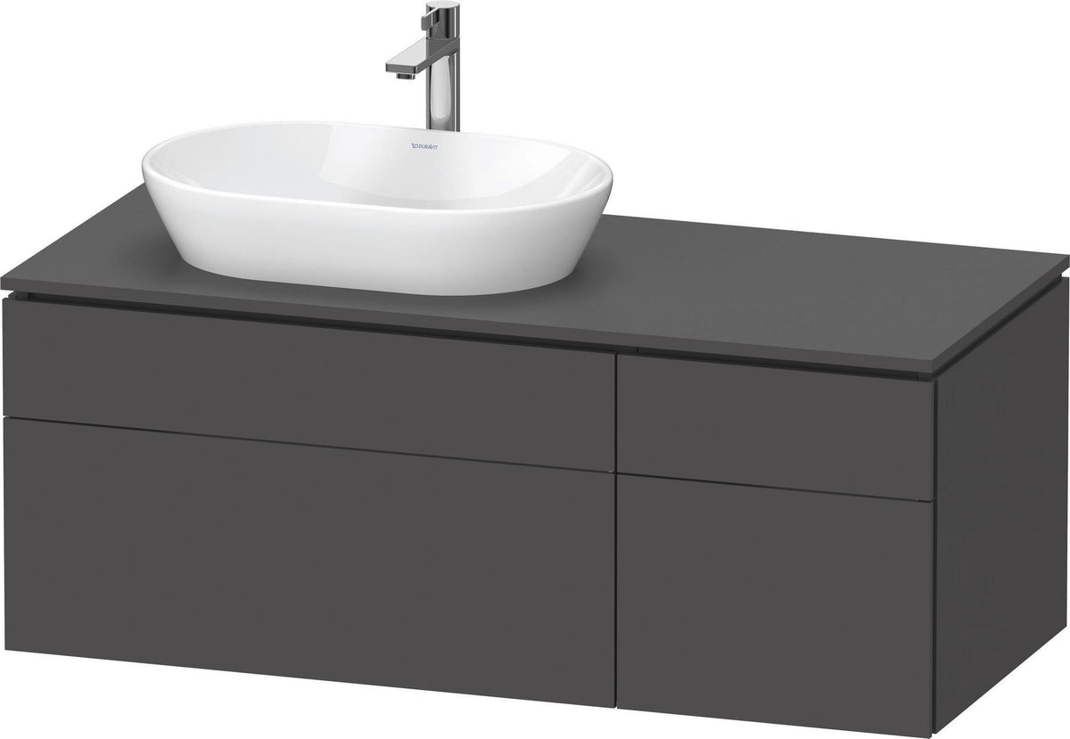 DURAVIT L-Cube Waschtischunterbau 1220 mm taupe supermatt mit Tip-On-Technik und Soft-Close