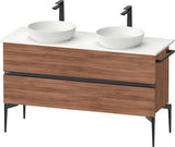 DURAVIT Sivida Konsolenwaschtischunterbau 1315 mm, bodenstehend, Weiß Matt, 2 Schubkästen