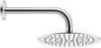 DURAVIT Kopfbrause D200 Rund Rain Chrom – 1 Strahl, Antikalk, Wand- und Deckenmontage