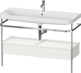 Duravit Waschtischset Happy D.2 Plus 1175x490mm Taupe Supermatt Ein Hahnloch