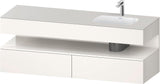 DURAVIT Qatego Einbauwaschtisch mit Konsolenwaschtischunterbau 1600 mm Weiß Matt
