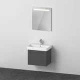 Duravit No.1 Möbel-Set 600x450mm mit Waschtisch, Waschtischunterbau und Spiegel in Graphit Matt