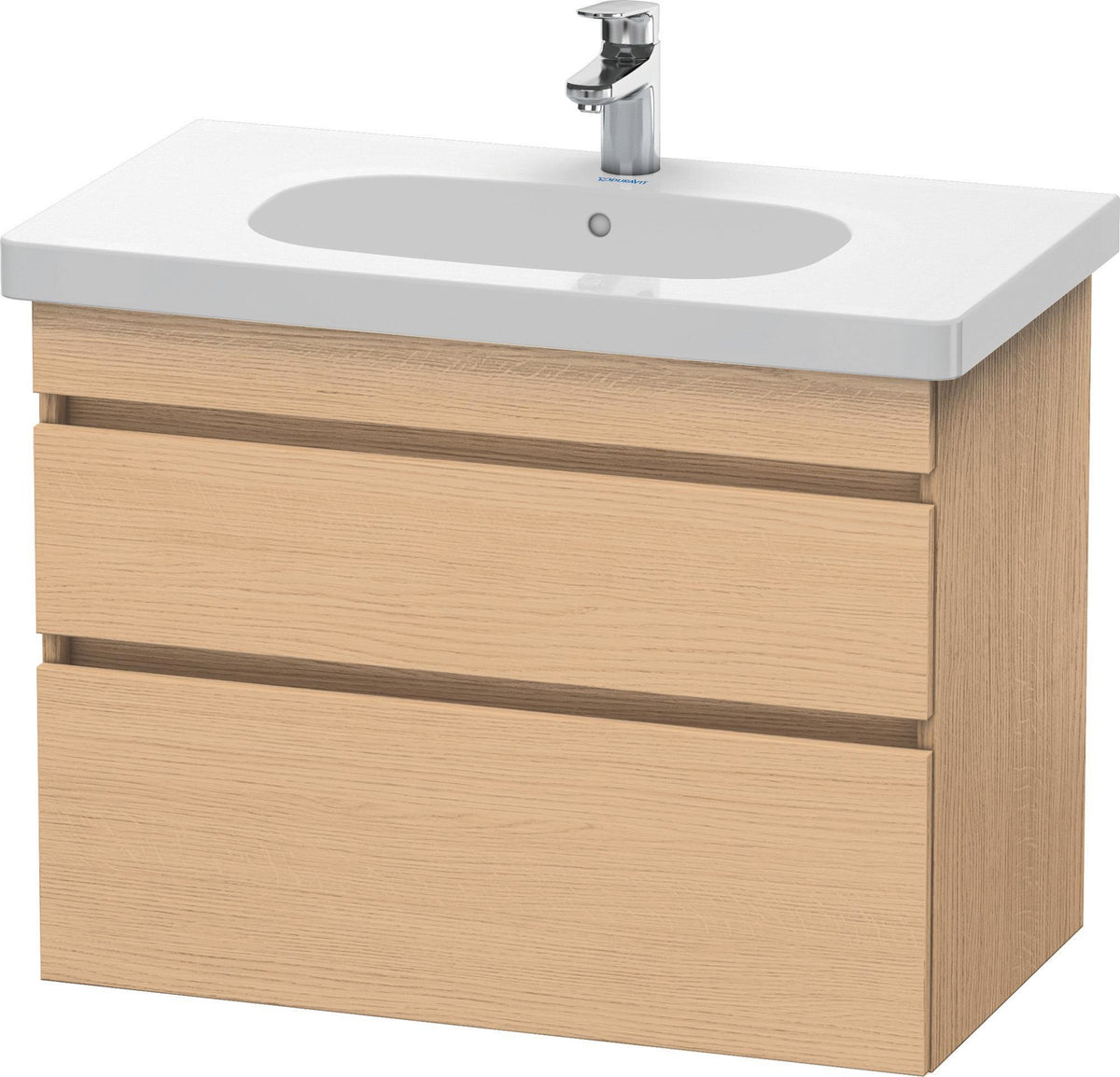 DURAVIT DuraStyle Waschtischunterbau 800 mm wandhängend, 2 Schubkästen, weiß matt – mit Soft-Close
