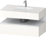 DURAVIT Qatego Einbauwaschtisch mit Konsolenwaschtischunterbau 1000 mm, 1 Auszug, antibakteriell
