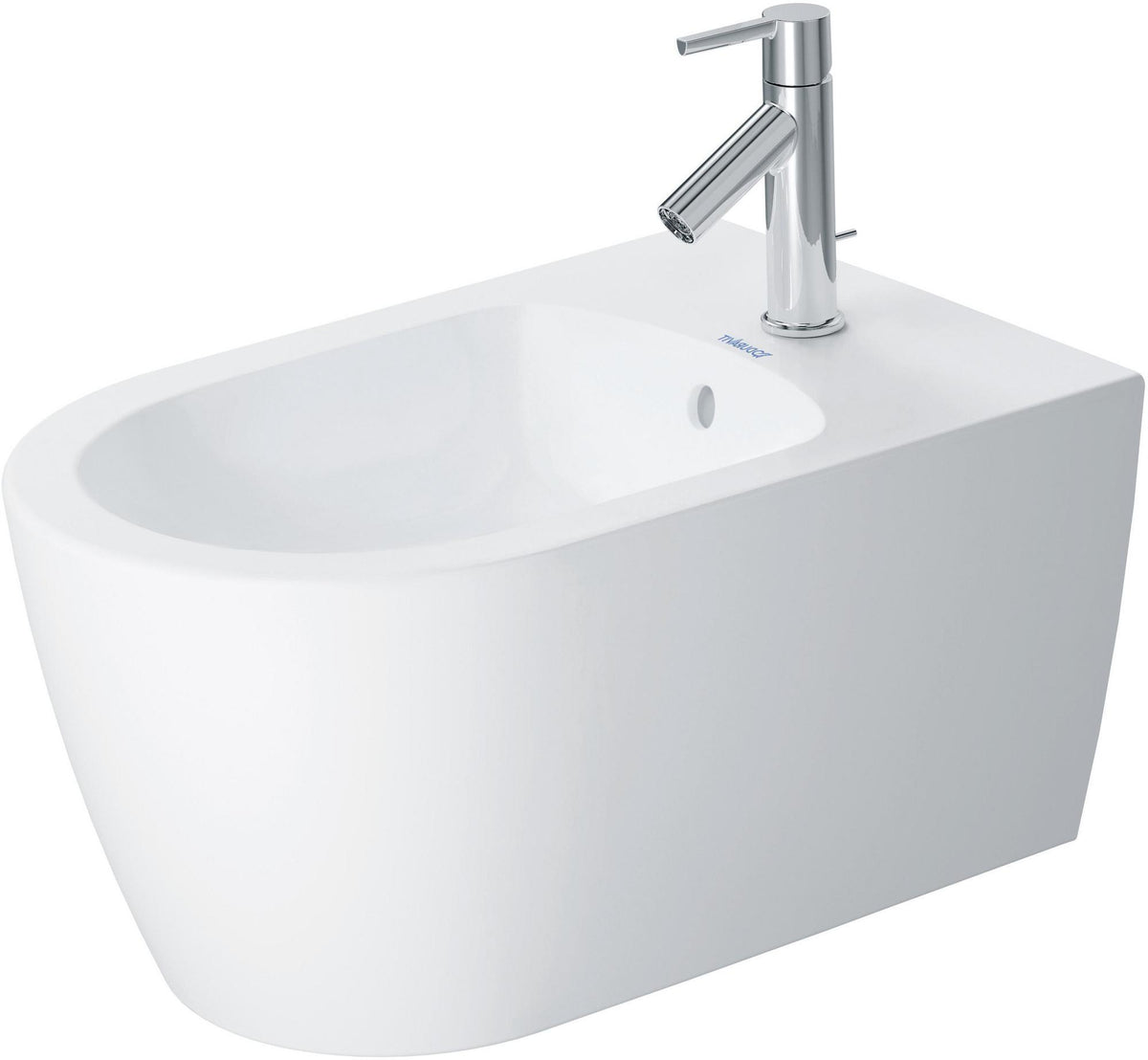 DURAVIT Wand-Bidet ME by Starck 570 mm weiß seidenmatt mit Überlauf und 1 Hahnloch