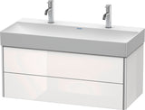 Duravit XSquare Waschtischunterbau 784 mm, 2 Schubkästen, Weiß Seidenmatt, wandhängend