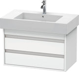 Duravit Ketho Waschtischunterbau wandhängend 800 mm, 2 Schubkästen, weiß matt – für Vero 032985