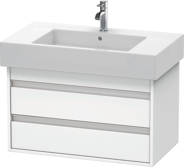 Duravit Ketho Waschtischunterbau wandhängend 800 mm, 2 Schubkästen, weiß matt – für Vero 032985