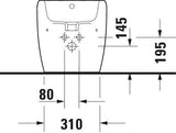 DURAVIT Qatego Stand Bidet 600 mm von Studio F. A. Porsche – Weiß Hochglanz, mit Überlauf und verdeckter Befestigung