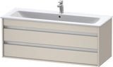 DURAVIT Ketho Waschtischunterbau 1200 mm betongrau matt mit 2 Schubkästen und Soft-Close