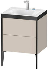 Duravit Möbelwaschtischset XVIU 600x480mm mit Viu Waschtisch und Nussbaum-Einrichtungssystem