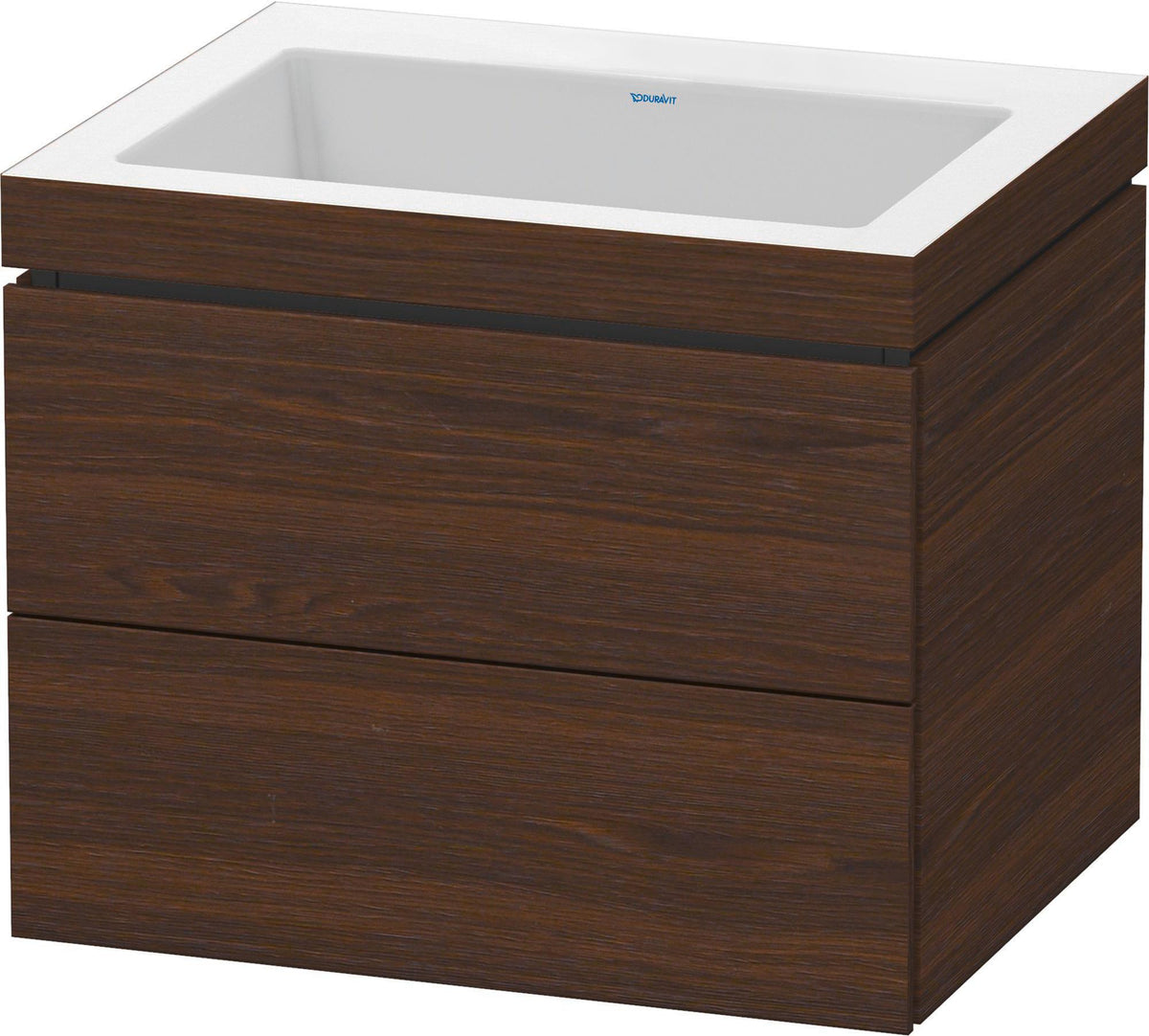 Duravit L-Cube Waschtischset mit Vero Air 500x600x480 mm, 2 Schubkästen, Graphit Matt