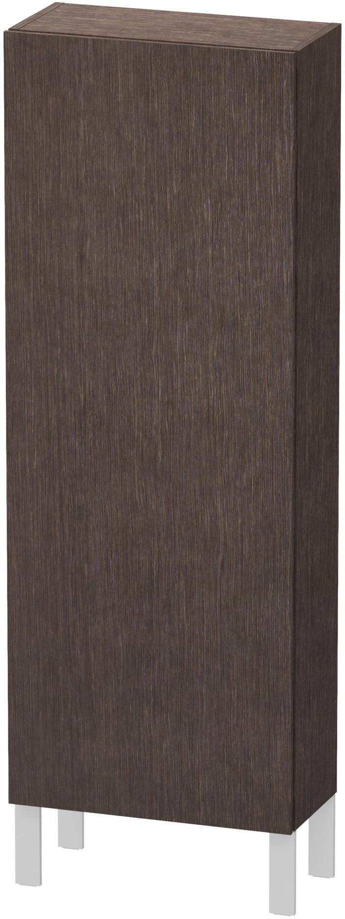 Duravit L-Cube Halbhochschrank 500 mm, 1 Tür links, betongrau matt, wandhängend, Soft-Close