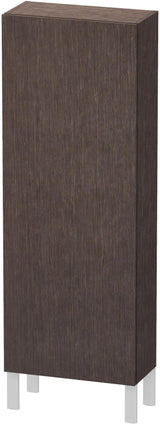 Duravit L-Cube Halbhochschrank 500 mm, 1 Tür links, betongrau matt, wandhängend, Soft-Close