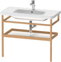 DURAVIT DuraStyle Möbel-Accessoire mit Ablage & Handtuchhalter 440x940x805 mm Weiß Matt/Eiche Massiv